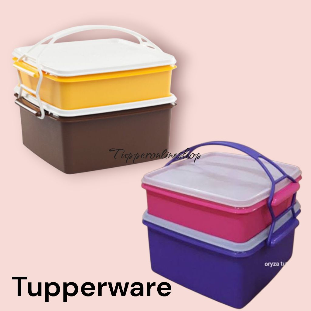 Large double deep tupperware / rantang susun tupperware jumbo