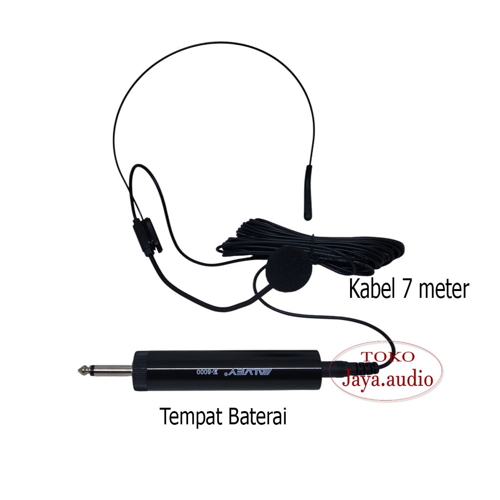 ALVEY LV 8000 Mik Bando Kabel Microphone Headset Panjang Kabel 7 Meter Mic Imam Sholat