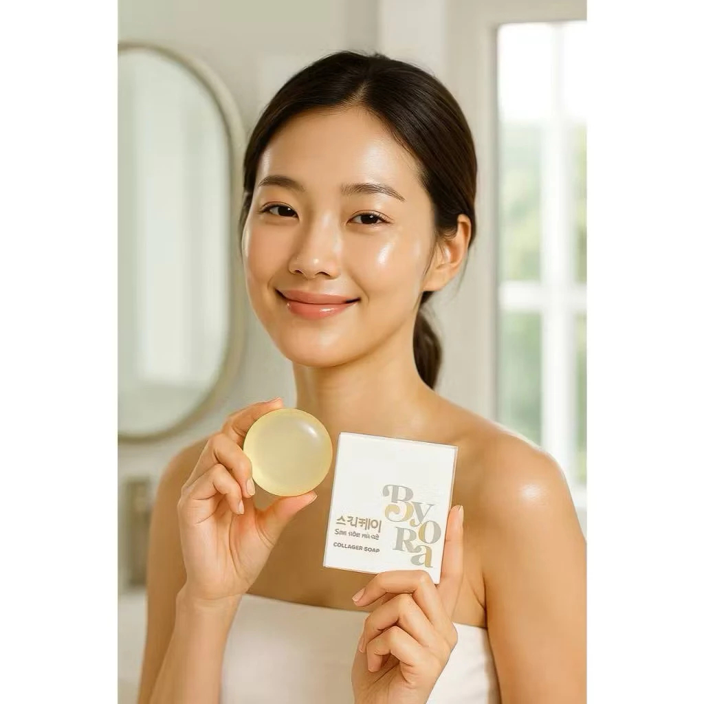 Byora Collagen Soap Korea Sabun Pemutih Pencerah Kulit Wajah & Badan Wanita Pria Glowing