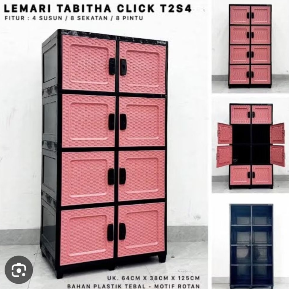 LEMARI PLASTIK CLICK SUSUN 4 LEMARI SEKAT