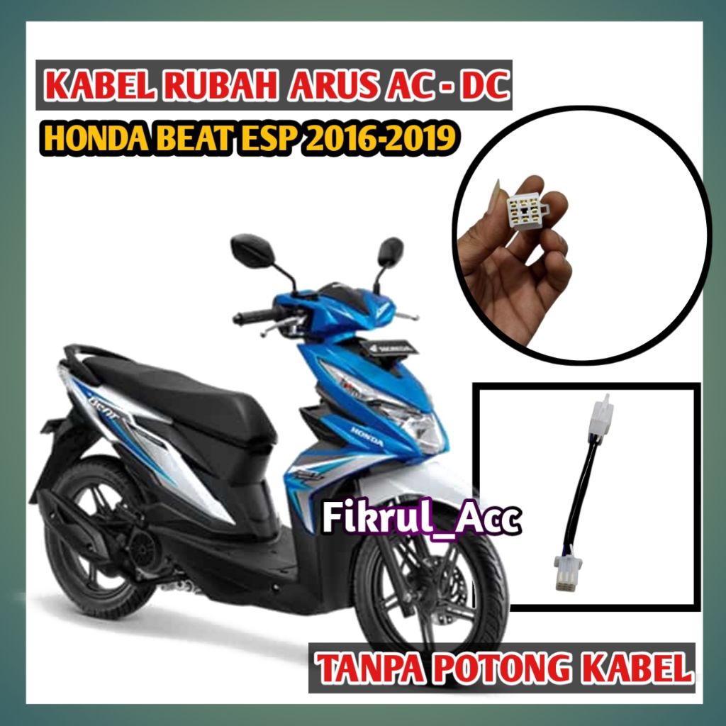 KABEL RUBAH ARUS AC ke DC PNP HONDA BEAT ESP 2016 2017 2018 2019 TANPA POTONG KABEL