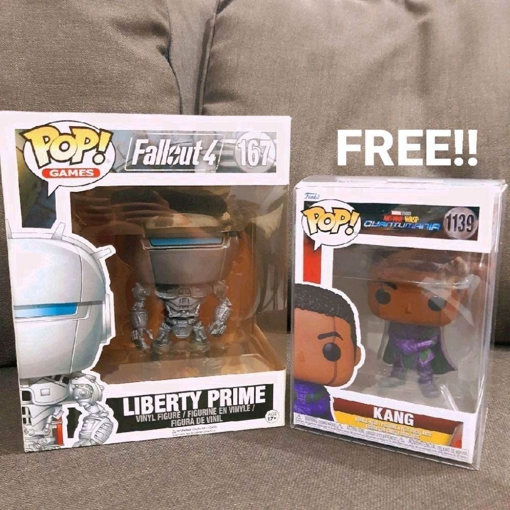 FUNKO POP LIBERTY PRIME & FREE FUNKO POP KANG (WITH FUNKO CASE)