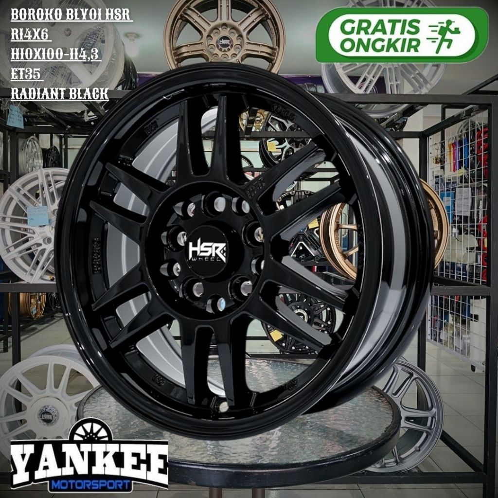 Velg Mobil Racing Ring 14 R14 PCD 5x100/114,3 untuk Pelek KUDA,L300,GRANDMAX,LUXIO