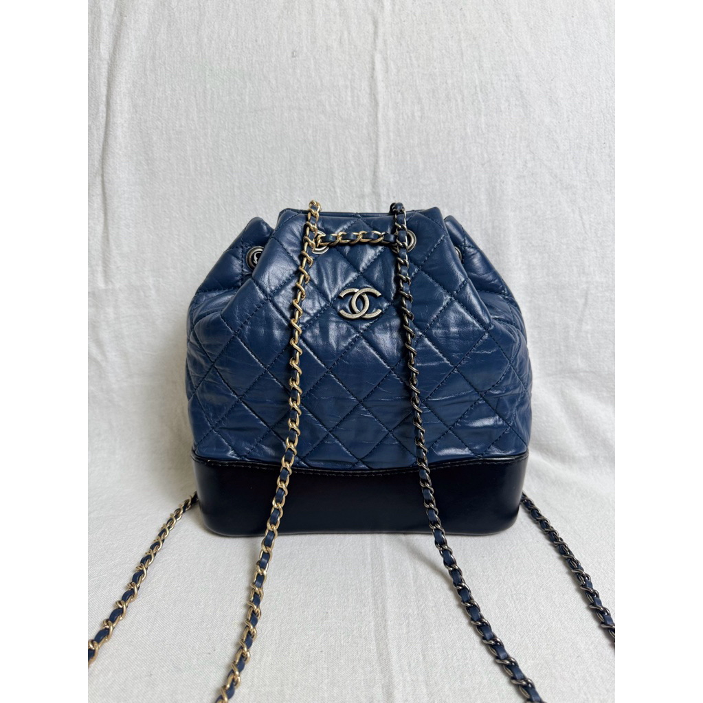 TAS C BLUE BLACK GABRIELLE SMALL BACKPACK PRELOVED BAG BRANDED