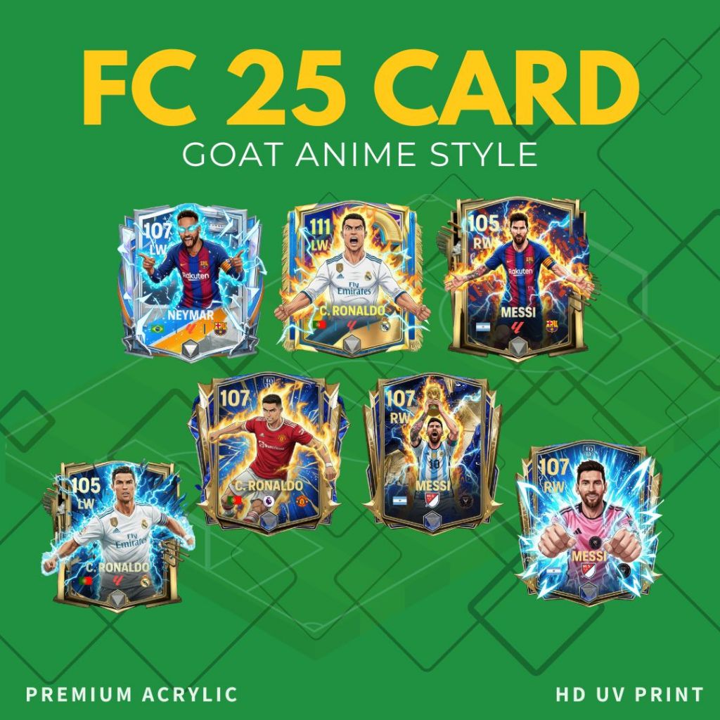 GANTUNGAN KUNCI EAFC 25 ICONIC MOMENT CARD CUSTOM Akrilik | KEYCHAIN | GANCI Acrylic BOLA HD UV