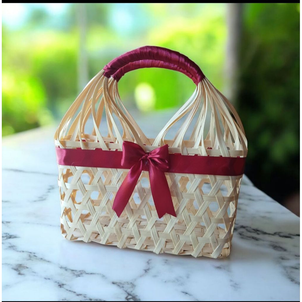 tas keranjang anyaman bambu/hampers lebaran