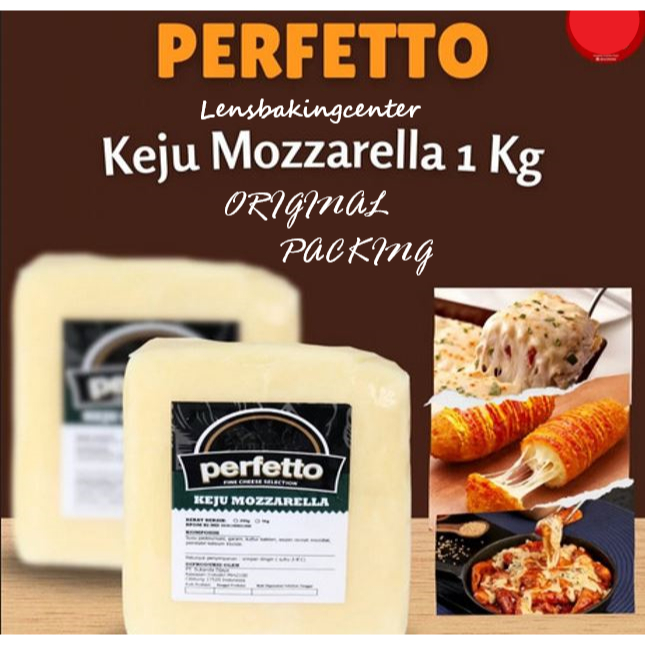Keju Leleh Mozzarella Perfetto Mozarela Cheese Perfeto  Perfecto ASLI ORIPACK ORIGINAL PACKING 1kg 1