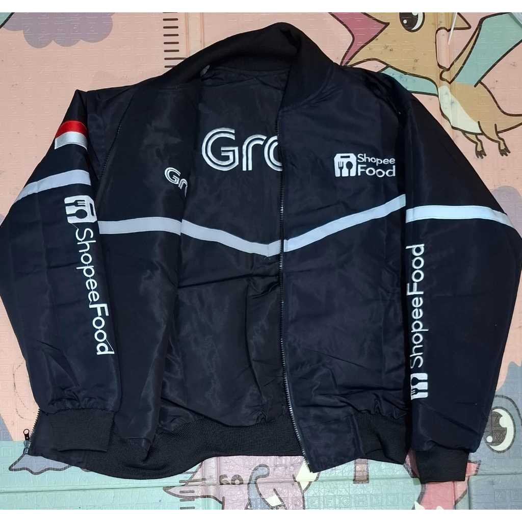 JAKET GRAB HITAM SOPI HITAM JAKET BOLAK BALIK KEREN