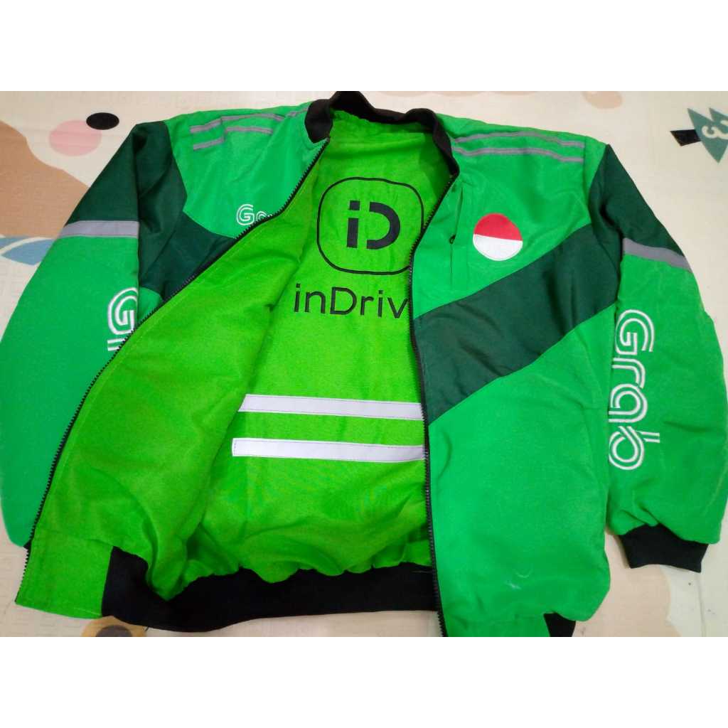 JAKET GRAB BOLAK BALIK INDRIVE MURAH
