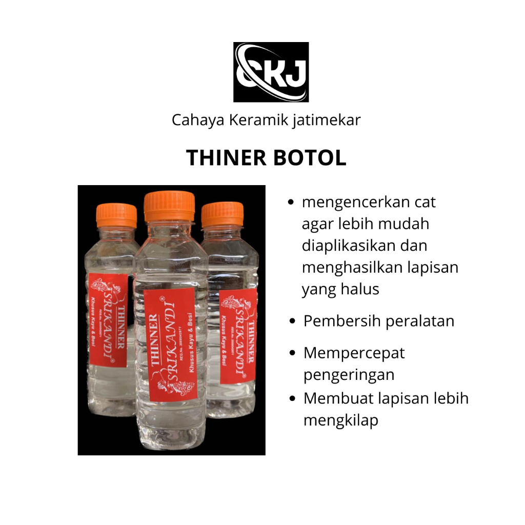 Thinner Botol / Tiner Botol Pengencer Cat