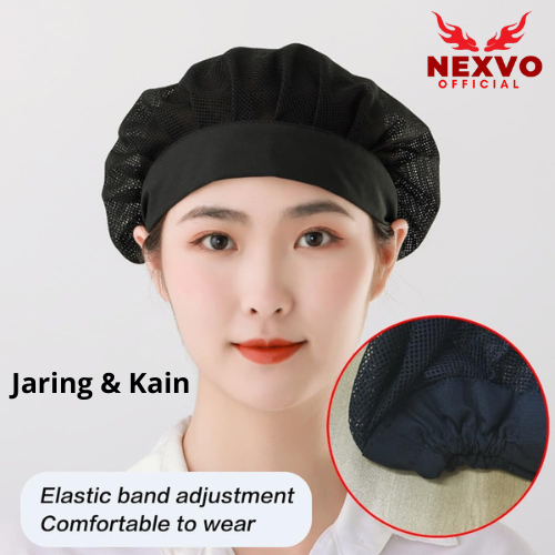 Topi Chef Korea Jaring Rambut Net Topi Chef Koki/Hair Net Jaring/Kain