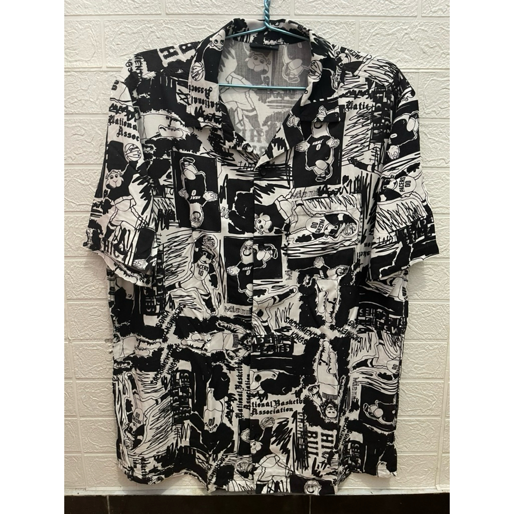 Kemeja Full Print NBA Original Second