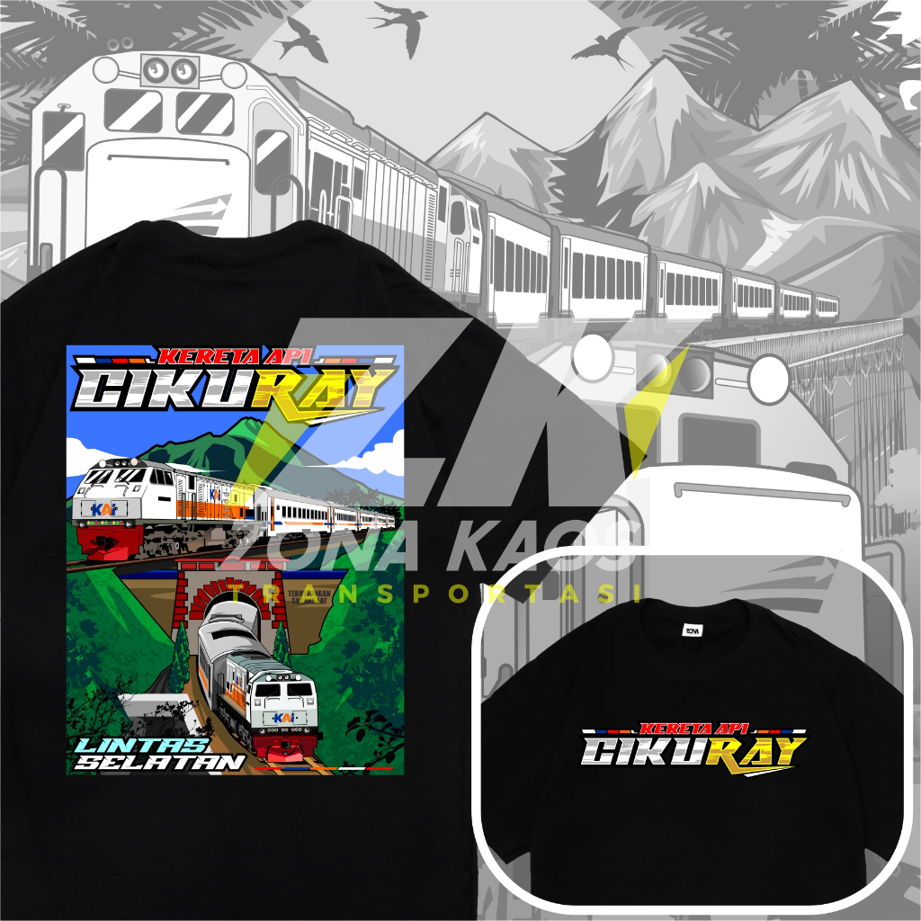 ( FREE STIKER ) KAOS KERETA API CIKURAY KAI ANAK DAN DEWASA - BAJU KERETA API KAI ANAK DAN DEWASA