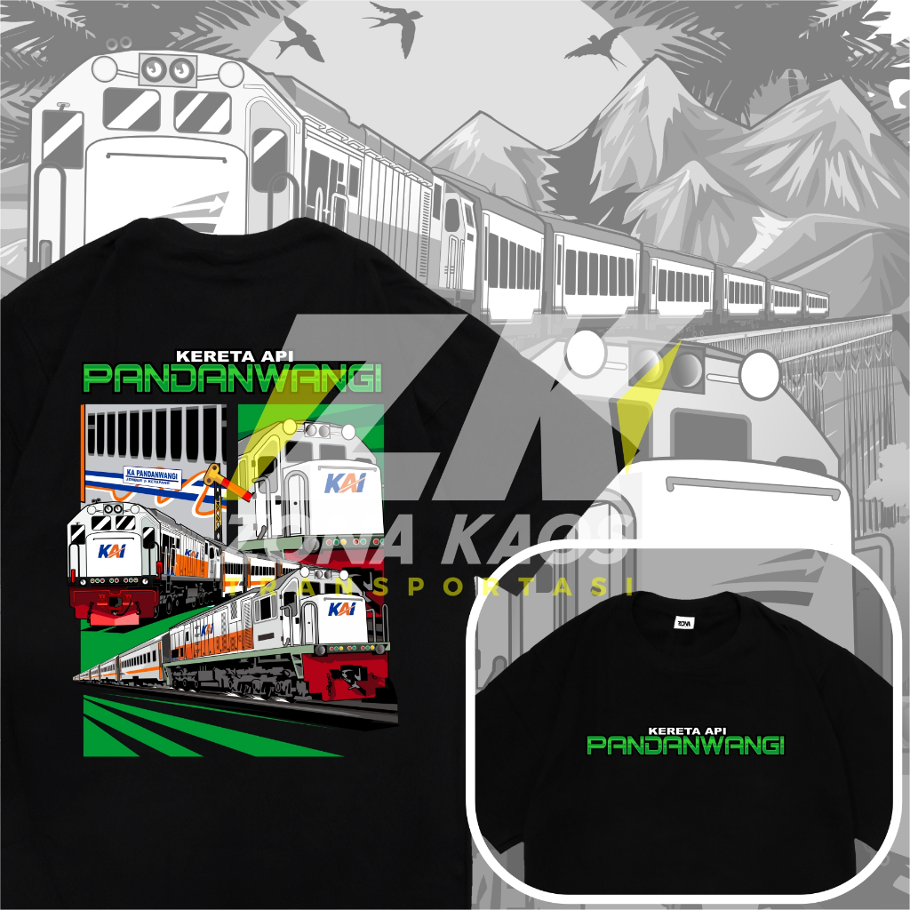 ( FREE STIKER ) KAOS KERETA API PANDANWANGI KAI ANAK DAN DEWASA - BAJU KERETA API KAI ANAK DAN DEWAS