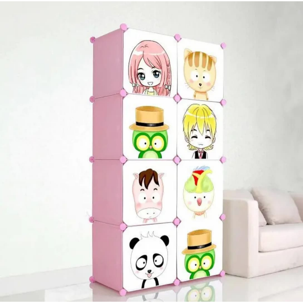 Lemari Baju Lemari Minimalis Lemari Pakaian Lemari Plastik Gantung Lemari Baju Plastik 2x4 Tingkat