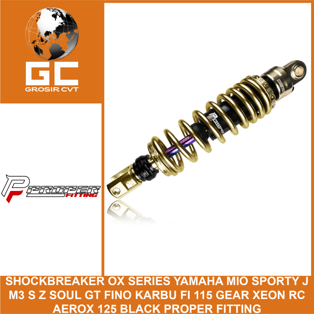 PROPER Shock Shockbreaker Sok Belakang Mio Sporty Smile J M3 S Z Soul GT Fino Gear Xeon Aerox 110 11