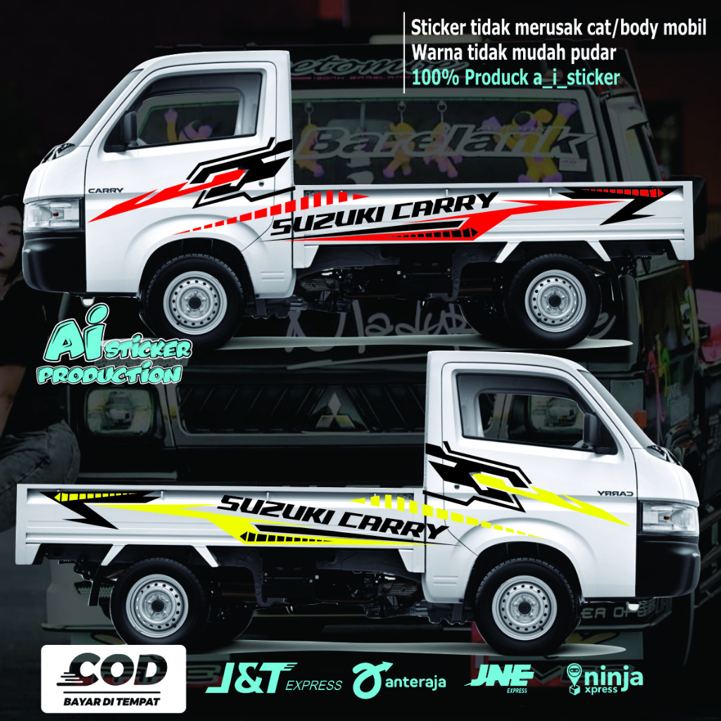 Terbaru cutting stiker mobil suzuki new carry promo stiker mobil suzuki new carry minimalis terbaru
