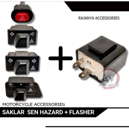 PAKET FLASHER SEIN SETELAN PLUS SAKLAR SEIN HAZARD PNP SEMUA MOTOR VARIO BEAT SCOOPY GENIO MIO PCX N