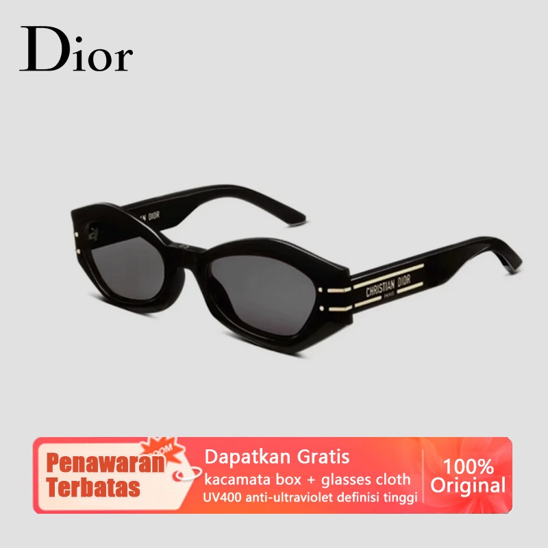 Kacamata Hitam Dior Original 100% wanita SIGNATURE B1U 8161Anti UV woman black Sunglasses