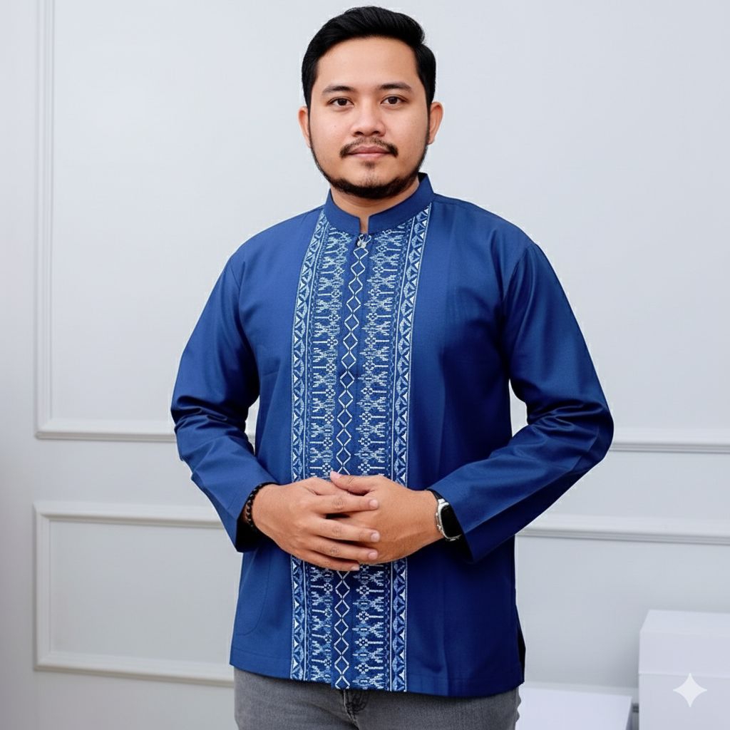 Koko Super Jumbo Katun Lengan Panjang Bordir Full 3XL sampai 4XL