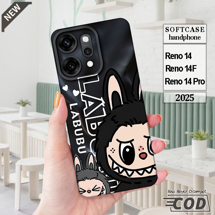 Case OPPO RENO 14  _OPPO RENO 14F  _OPPO RENO 14 PRO  _Casing silikon hitam bening Elastis keren
