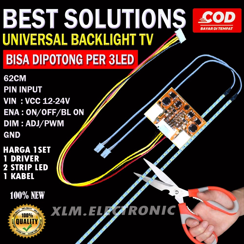 BACKLIGHT UNIVERSAL LIDI  BISA DIPOTONG PER 3LED BACKLIGHT UNVERSAL LIDI