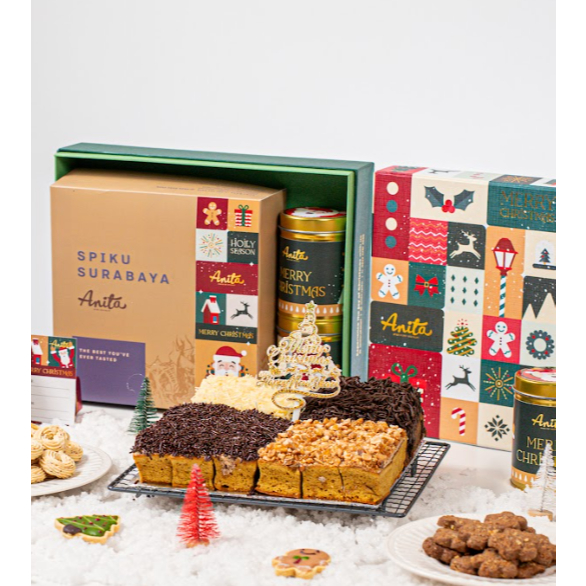 Hampers Natal Spiku Jadul dan Cookies / Snowland / bolu jadul