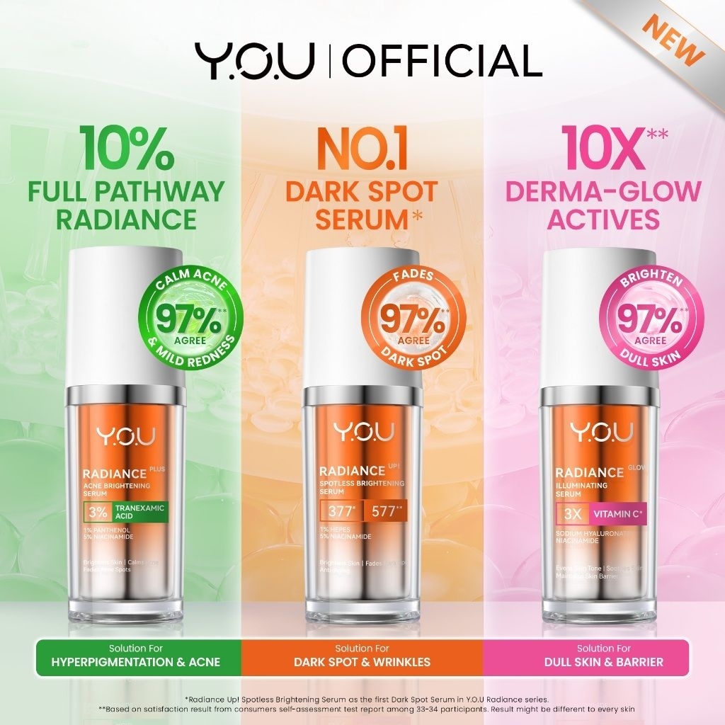 YOU RADIANCE SERIES SERUM | YOU RADIANCE GLOW ILLUMINATING SERUM | YOU RADIANCE UP SPOTLESS BRIGHTEN