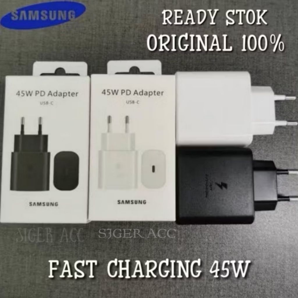 Adapter 45W By Samsung Galaxy Tab S8 Fast Charging Original 100% Adaptor 45 Watt