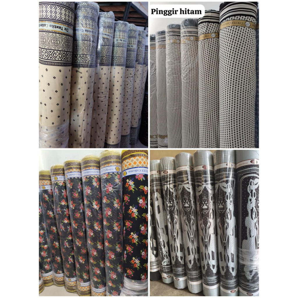 Kain Katun Rayon Viscose Motif Pinggir Premium (0,5 Meter)