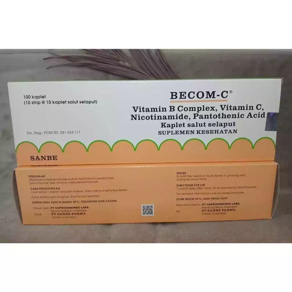 Becom-C Vitamin 1 box @ 10 strip 10 kaplet