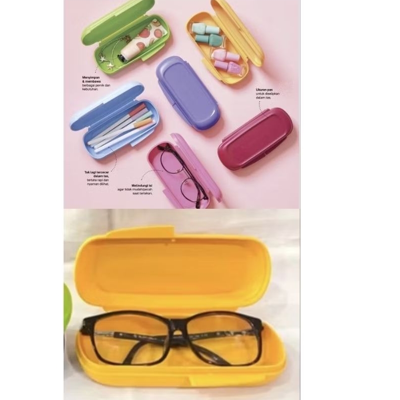 T bar tupperware wadah kacamata