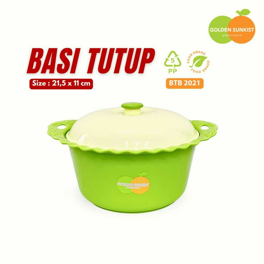 BTB 2021 Tempat Sayur Tutup Bulat Food Grade 21,5cm x 11cm