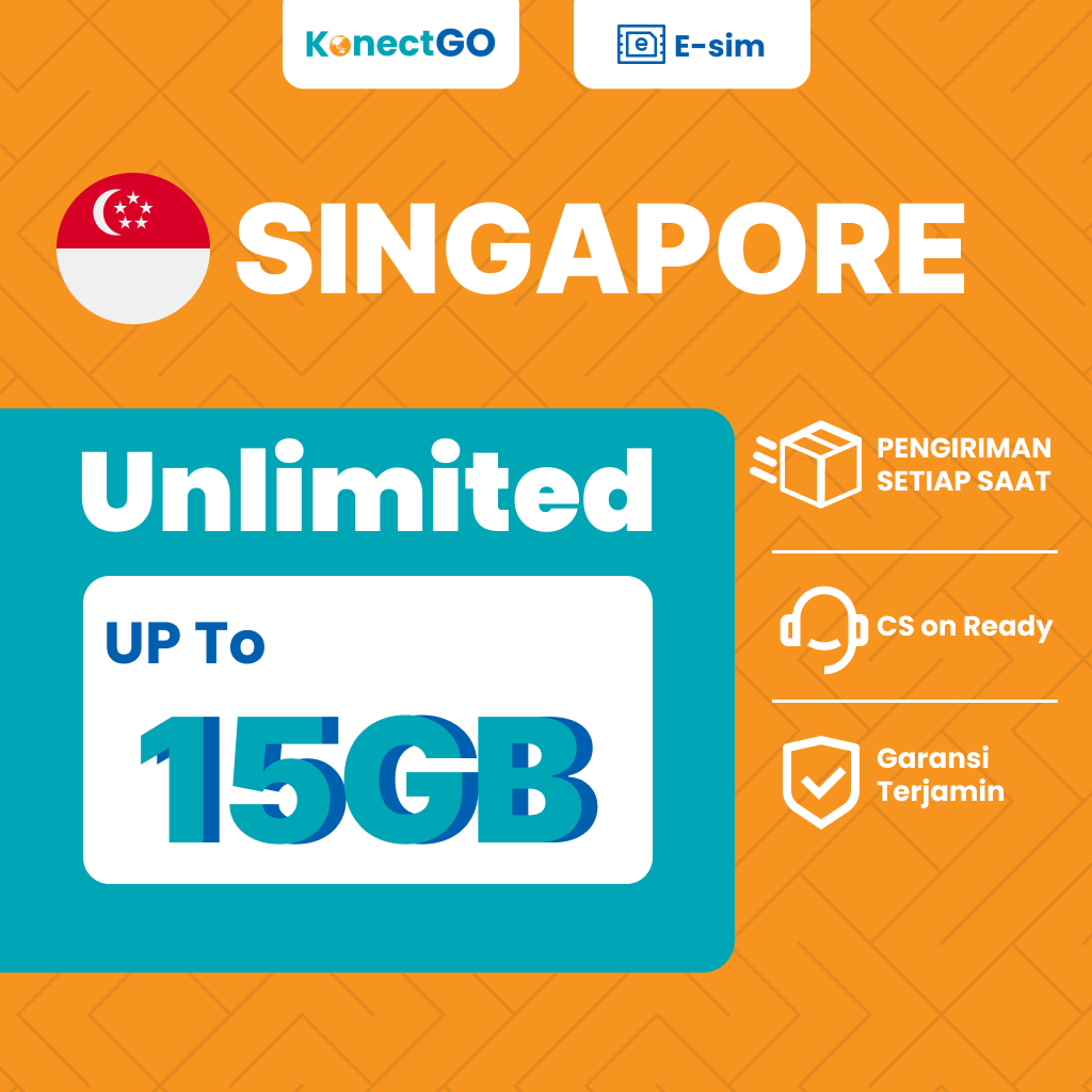 Paket Data KonectGO Unlimited Singapore (eSIM)