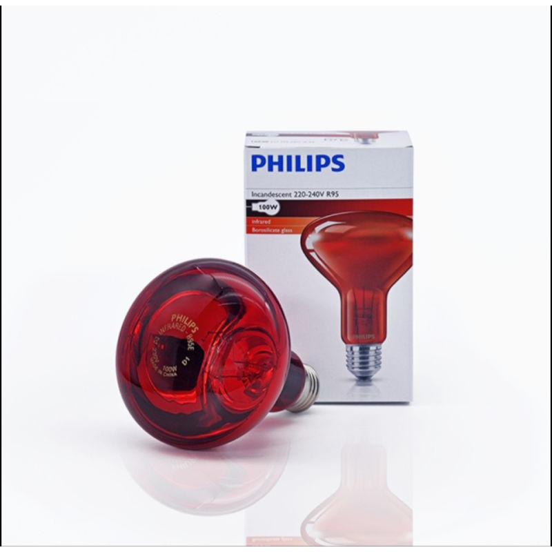 PHILIPS Bohlam Infrared 100W / Lampu Infraed - Alat Terapi Infrared