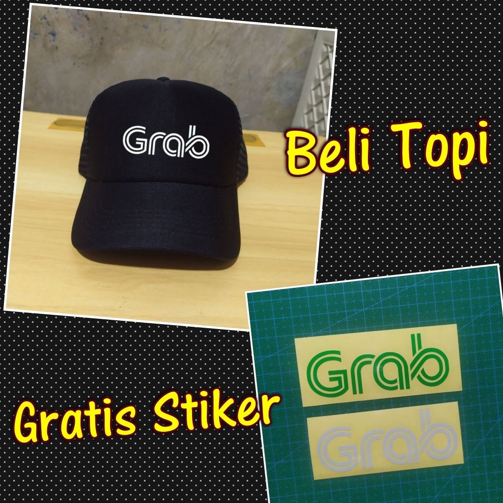 Topi Driver Ojol Gratis Stiker Cutting