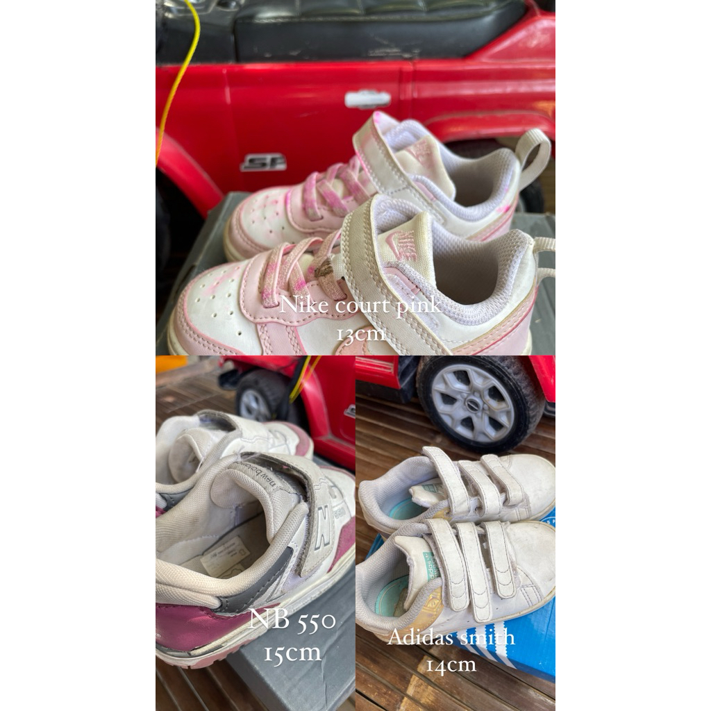 preloved sepatu anak perempuan original, Nike Court Borough, New Balance 550, Adidas Smith