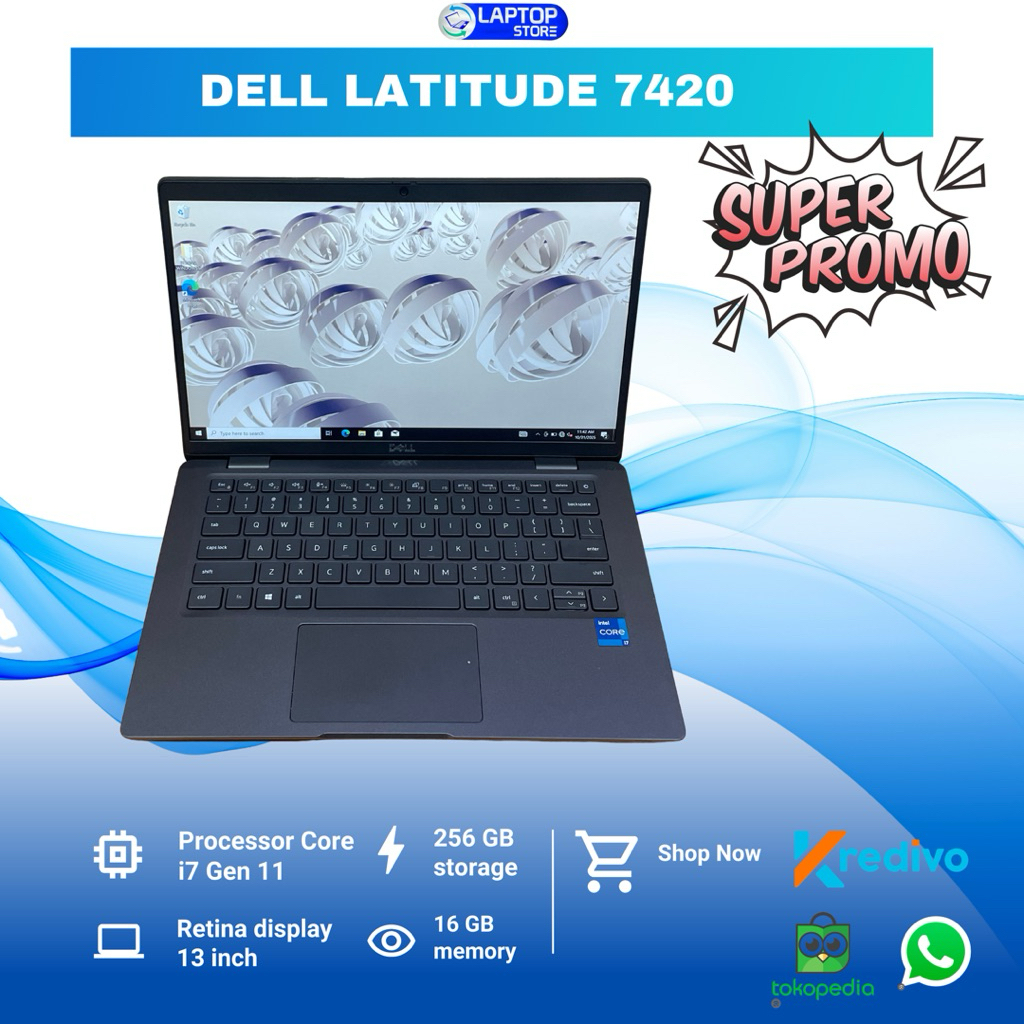 Dell Latitude 7320 Core i7 Gen 11 Ram 16gb ssd 256gb