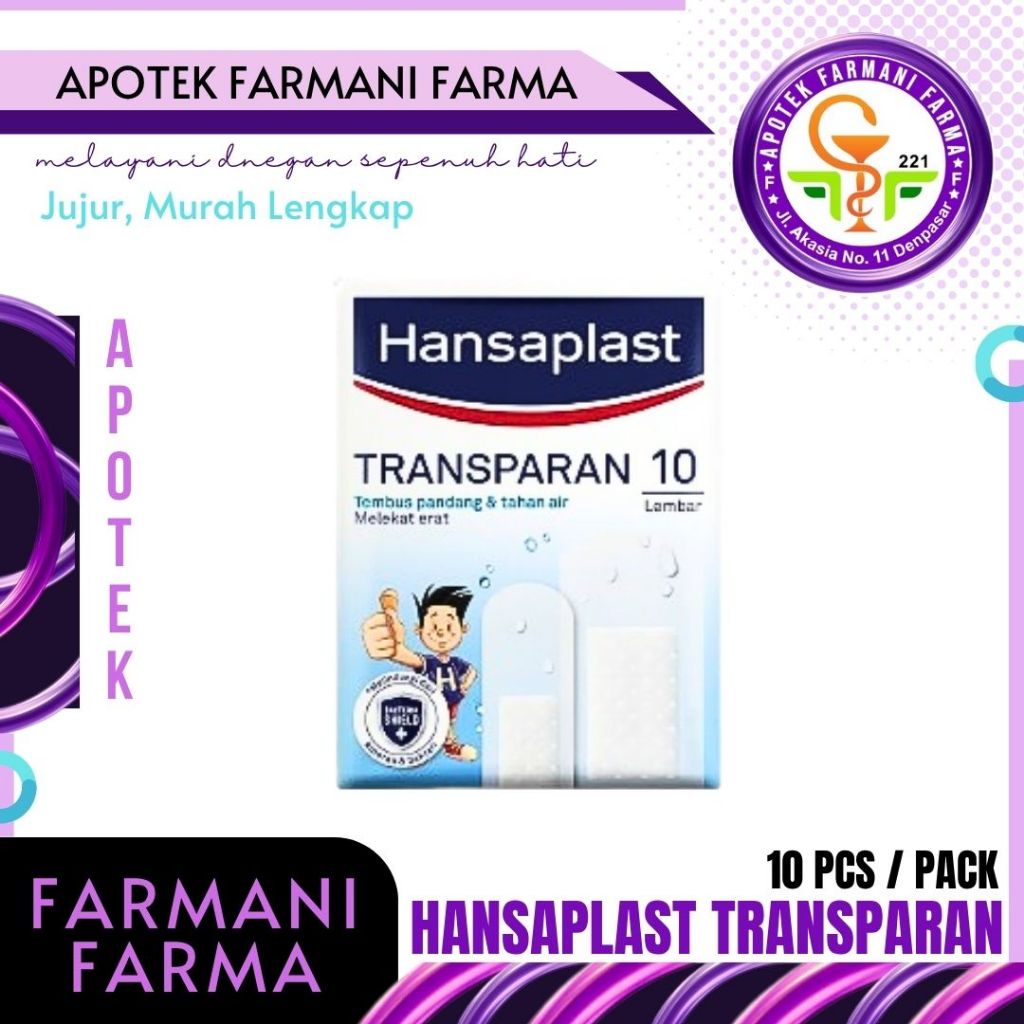 HANSAPLAST TRANSPARANT 10S / PLESTER LUKA / TRANSPARANT ANTI AIR/HANSAPLAST