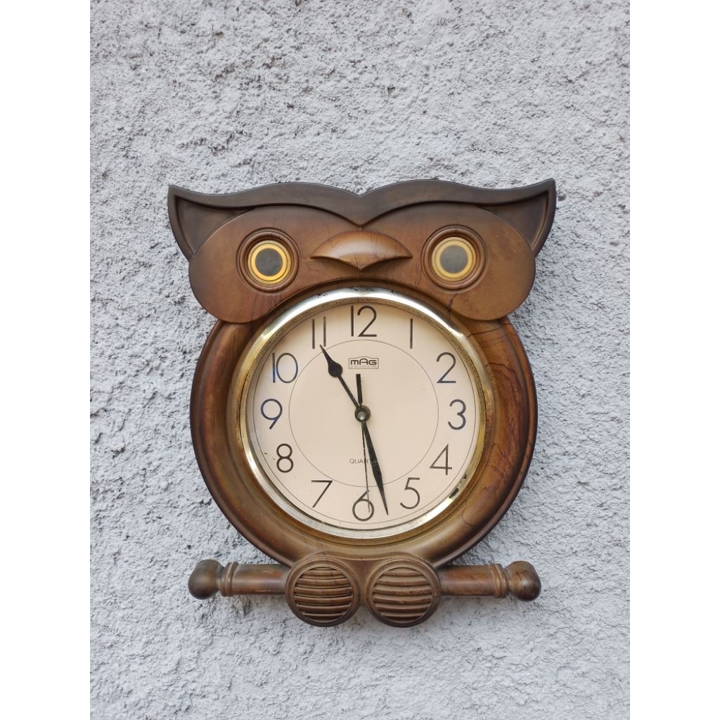 Jam Dinding Owl Lawas Jadul Antik Vintage