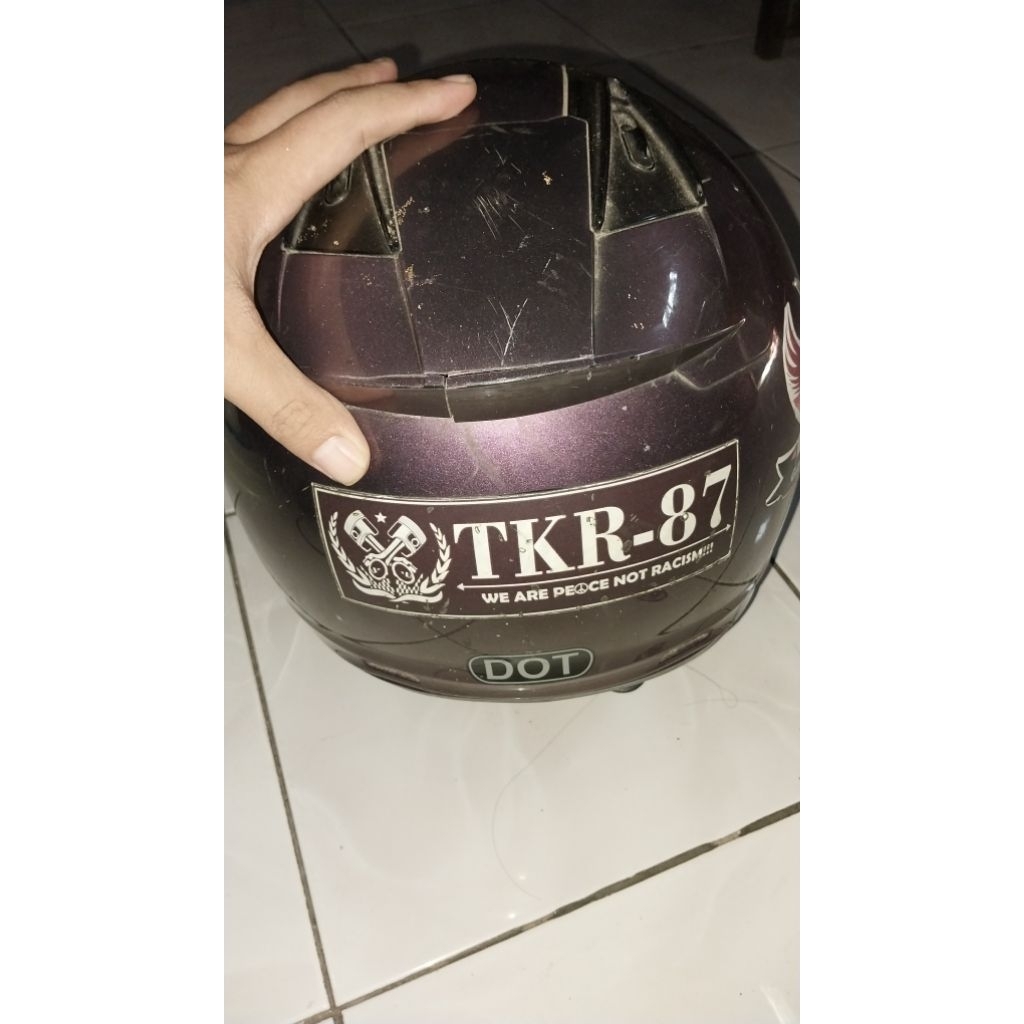 Helm KYT DJ Maru ungu size L (Second)