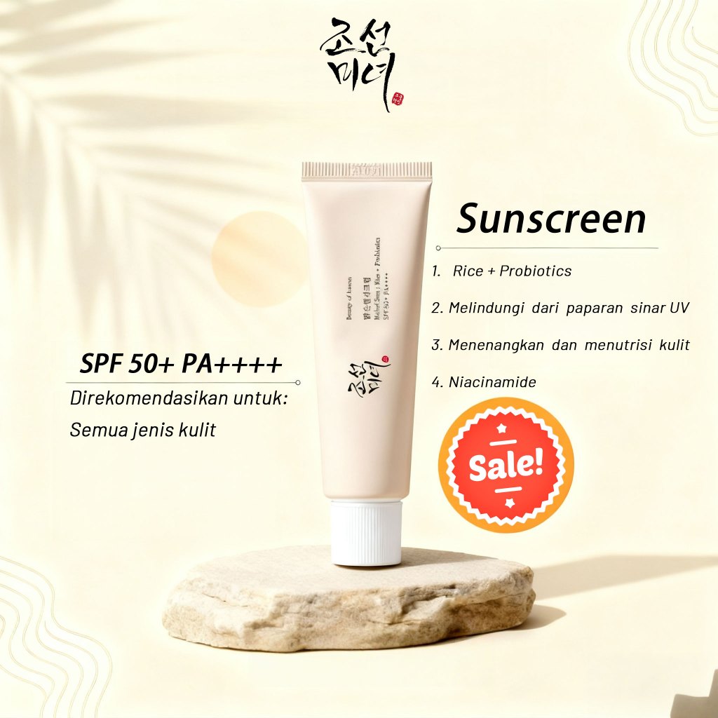 Beauty Of Joseon SPF 50+,Beauty Of Joseon Sunscreen ,Beauty Of Joseon Sunscreen : Rice + Probiotics 