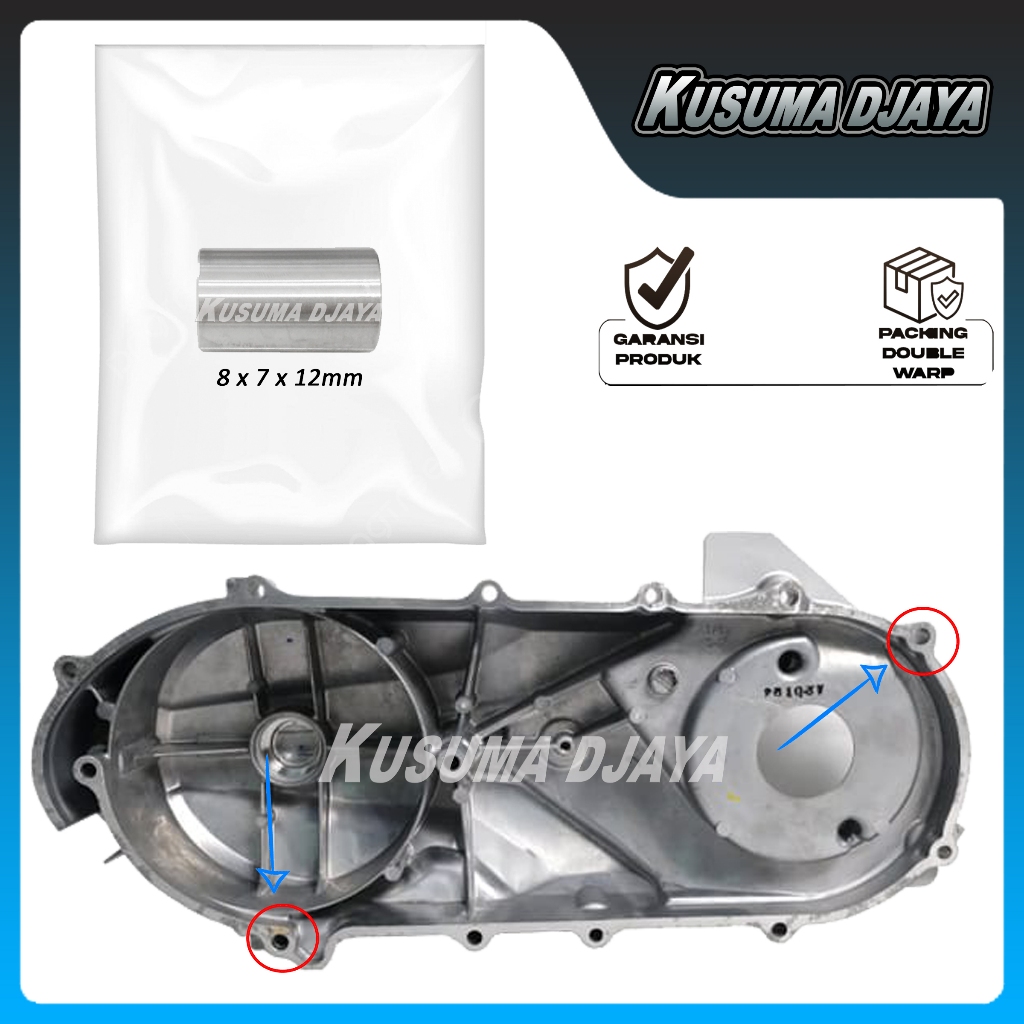 PIN DOWEL BOSH BLOK CVT BEAT DELUXE GENIO SCOOPY PRESTIGE 8X7X12MM SATUAN