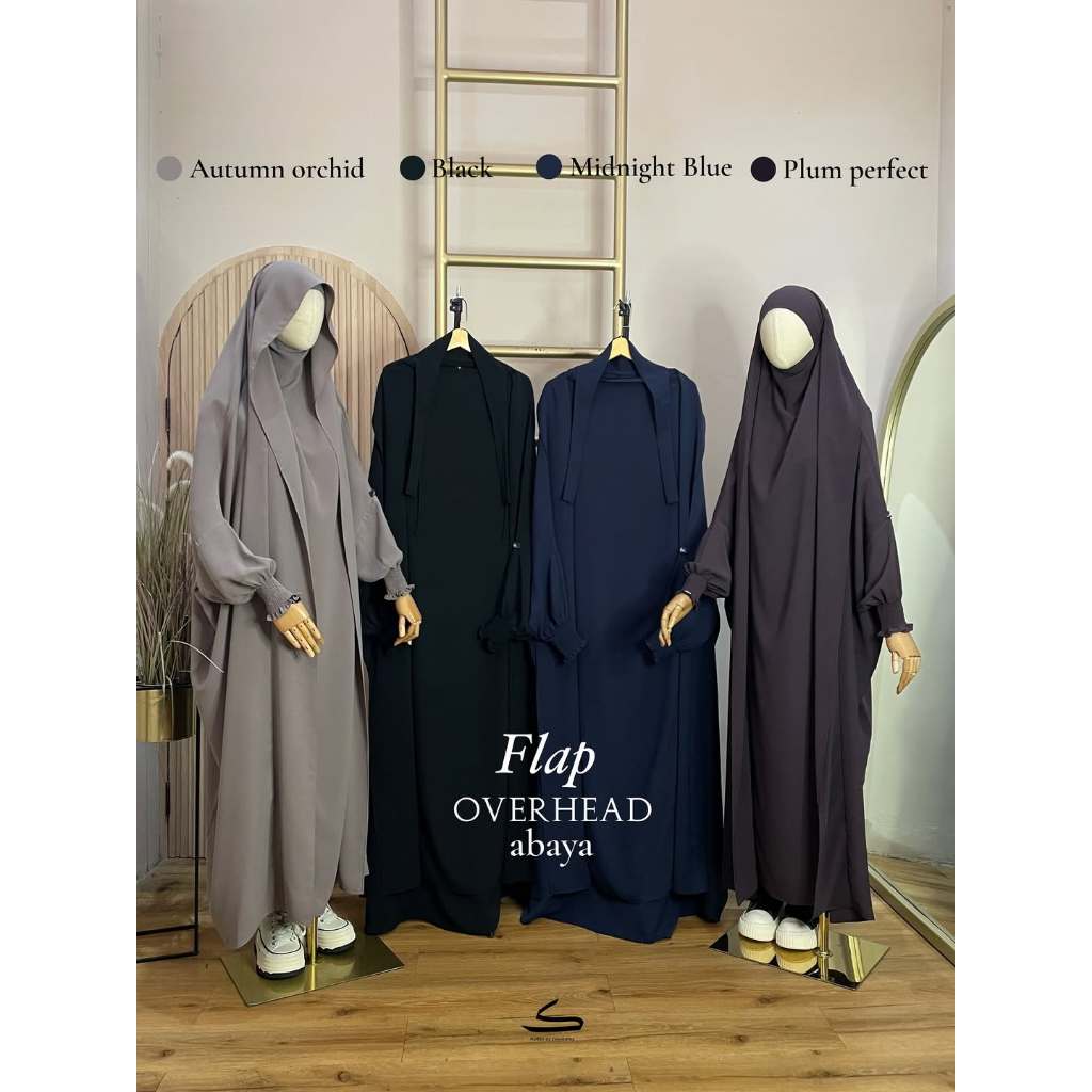 FLAP OVERHEAD ABAYA KAFFAH BY ZEEAUDREY
