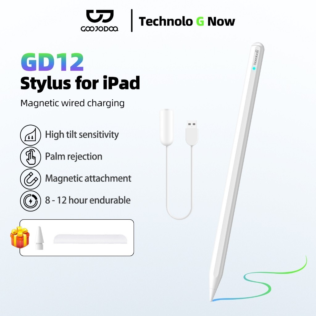 GOOJODOQ Stylus Pen 12th Gen Stylus Pencil with Palm Rejection for ipad 2018-2022 Stylus Pen