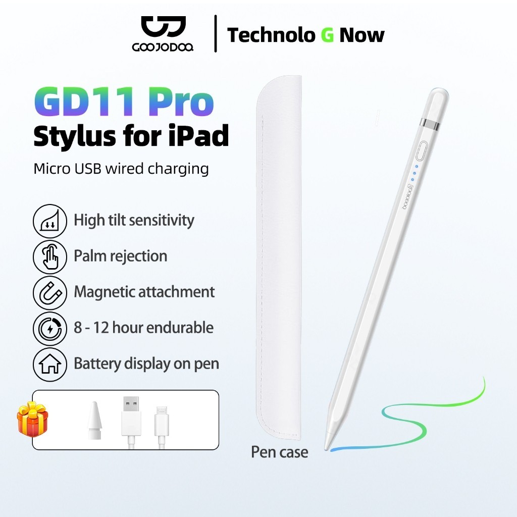 GOOJODOQ GD11 Pro Stylus Pen with Tilt Palm Rejection Stylus Pencil