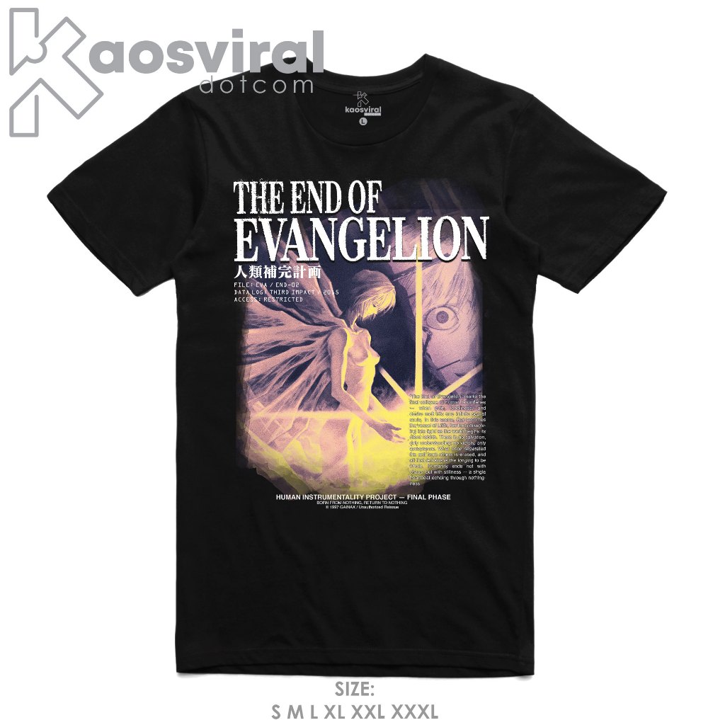 KAOSVIRALDOTCOM BAJU KAOS ANIME BOOTLEG EVA END OF EVANGELION REI LILITH VINTAGE GRAPHIC TEES T-SHIR