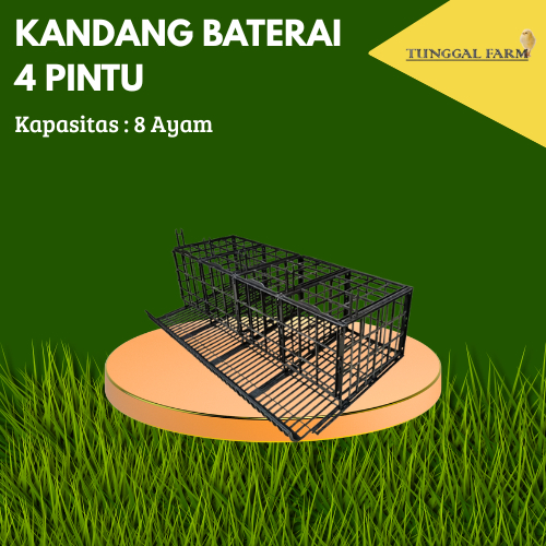 KANDANG BATERAI AYAM/BEBEK PETELUR (PLASTIK) / 4 PINTU GESER ATAS