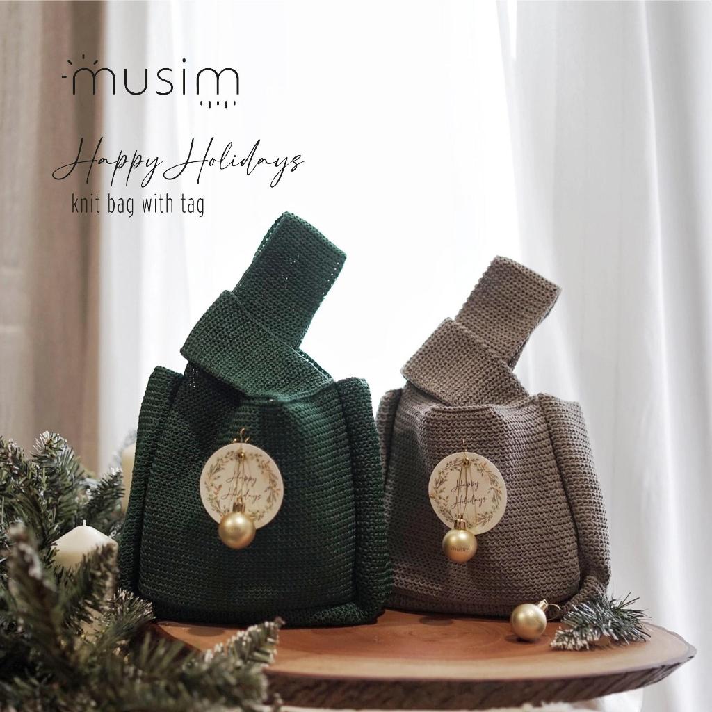 Gift Knit Bag Tas Kado Goodie Hadiah Hampers untuk Essential Oil Spray Roll On - MUSIM