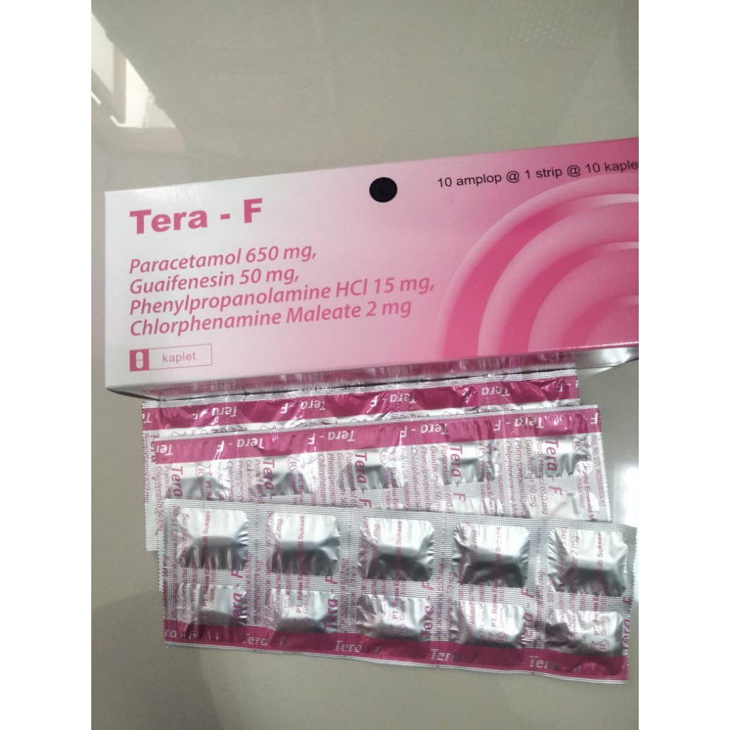 TERA-F  STRIP ISI 10 TABLET OBAT DEMAM FLU
